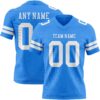 Custom Powder Blue White Authentic Football Jersey