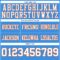 PowderBlue0344-3 Custom Powder Blue White-Orange Authentic Football Jersey