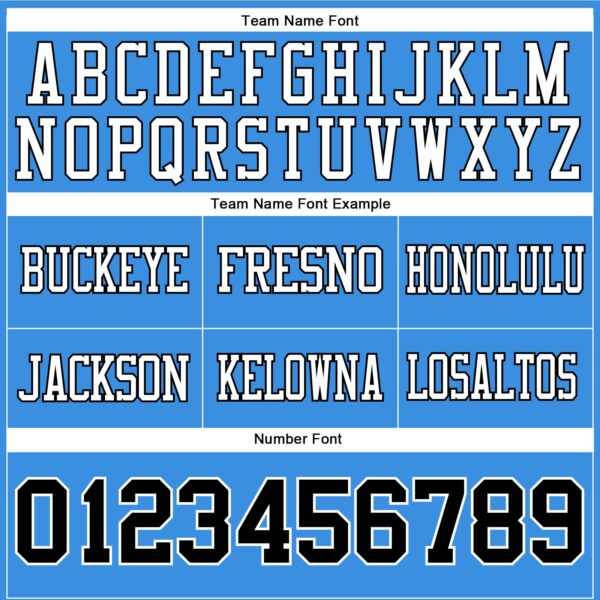 Custom Powder Blue Black-White Authentic Football Jersey