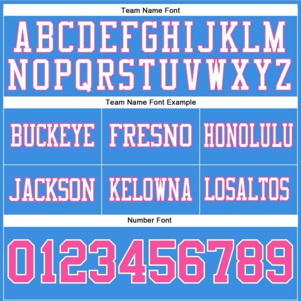 Custom Powder Blue Pink-White Authentic Football Jersey