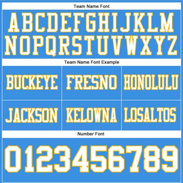 Custom Powder Blue White-Gold Authentic Football Jersey