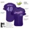 Custom Purple Light Blue-Pink Authentic Baseball Jersey