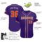 Custom Purple Orange-Gray Authentic Baseball Jersey