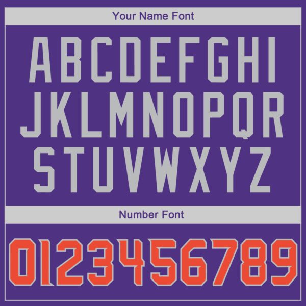 Custom Purple Orange-Gray Authentic Baseball Jersey