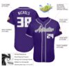 Custom Purple White-Gray Authentic Baseball Jersey