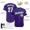 Custom Purple White-Kelly Green Authentic Baseball Jersey