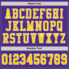 Custom Purple Gold-White Mesh Authentic Throwback Football Jersey