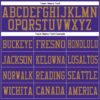 Custom Purple Purple-Old Gold Mesh Authentic Football Jersey
