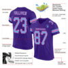 Custom Purple Light Blue-Pink Mesh Authentic Football Jersey