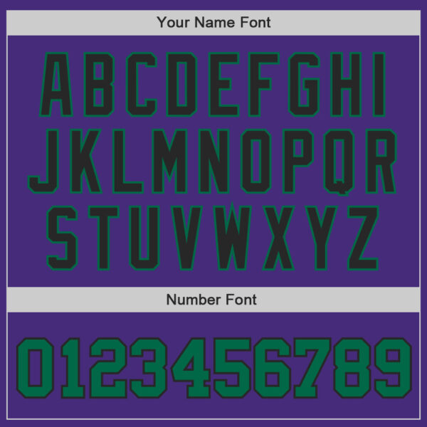 Custom Purple Kelly Green-Black Authentic Baseball Jersey