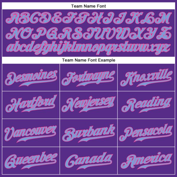 Custom Purple Light Blue-Pink Authentic Sleeveless Baseball Jersey