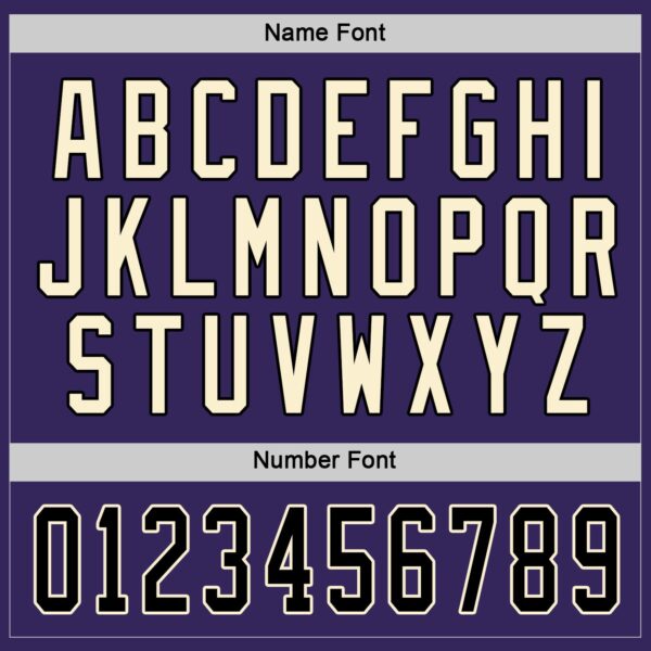 Custom Purple Black-Cream Hockey Jersey