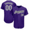 Custom Purple Gray-Black Authentic Baseball Jersey
