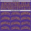Custom Purple Purple-Gold Authentic Throwback Basketball Jersey