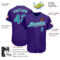 Custom Purple Teal-White Authentic Baseball Jersey