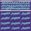 Custom Purple Teal-White Authentic Baseball Jersey