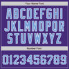 Custom Purple Light Blue-White Authentic Baseball Jersey