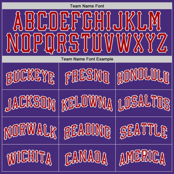 Custom Purple Red-White Authentic Baseball Jersey