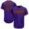 Custom Purple Black-Orange Authentic Baseball Jersey