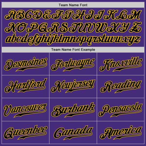 Custom Purple Black-Gold Authentic Baseball Jersey