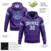 Custom Stitched Purple White-Light Blue Football Pullover Sweatshirt Hoodie