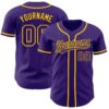 Custom Purple Purple-Gold Authentic Baseball Jersey