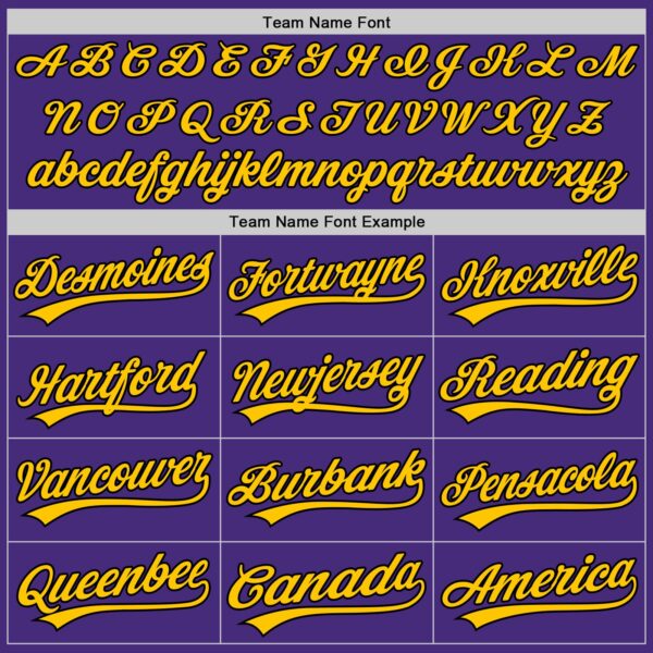 Custom Purple Black-Gold Authentic Baseball Jersey