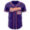 Custom Purple White-Orange Authentic Baseball Jersey