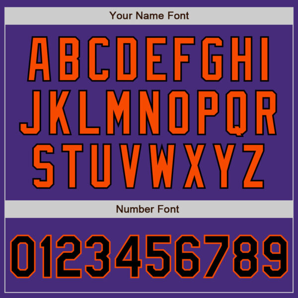 Custom Purple Black-Orange Authentic Baseball Jersey