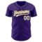 Custom Purple White Old Gold-Black Authentic Baseball Jersey