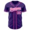 Custom Purple Pink-White Authentic Baseball Jersey