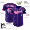 Custom Purple Pink-White Authentic Baseball Jersey