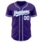 Custom Purple White-Light Blue Authentic Baseball Jersey
