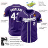 Custom Purple White-Gray Authentic Baseball Jersey