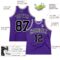 Custom Purple Black Pinstripe Black-White Authentic Basketball Jersey