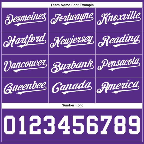 Custom Purple White Authentic Baseball Jersey