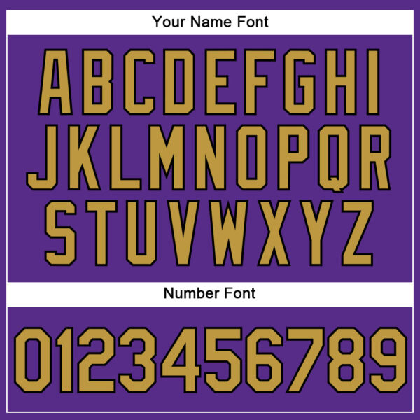 Custom Purple Black Pinstripe Old Gold Authentic Baseball Jersey