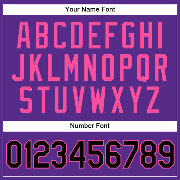 Custom Purple Black Pinstripe Pink Authentic Baseball Jersey