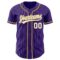 Custom Purple White Pinstripe Old Gold Authentic Baseball Jersey