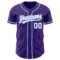 Custom Purple White Pinstripe Light Blue Authentic Baseball Jersey