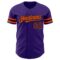 Custom Purple Black-Orange Authentic Baseball Jersey