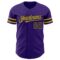 Custom Purple Black-Old Gold Authentic Baseball Jersey