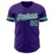 Custom Purple Kelly Green-White Authentic Baseball Jersey