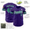 Custom Purple Kelly Green-White Authentic Baseball Jersey