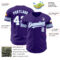 Custom Purple White-Light Blue Authentic Baseball Jersey