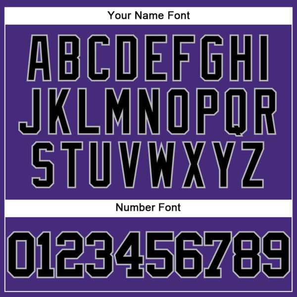 Custom Purple Black-Gray Authentic Baseball Jersey