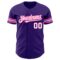 Custom Purple White-Pink Authentic Baseball Jersey