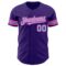 Custom Purple Light Blue-Pink Authentic Baseball Jersey