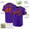 Custom Purple Orange-Black Authentic Throwback Baseball Jersey
