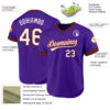 Custom Purple Red-Black Authentic Throwback Baseball Jersey